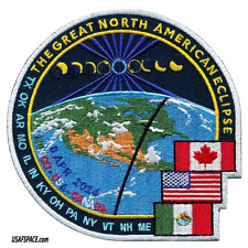 The Great North American Eclipse 2024-ORIGINAL Tim Gagnon-AB Emblem-SPACE PATCH picture