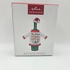 Hallmark Keepsake Ornament Wine Bottle in Shirt White or Red Christmas 2022 New picture