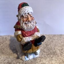 Vintage David Frykman Oh What Fun It Is To Ride 1996  Santa Claus on sled w/toys picture
