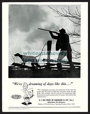 1945 POINTER Bird Dog and Hunter w/ Shotgun duPont Gun Powder AD picture