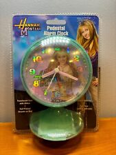 VINATGE Disney Hannah Montana Pedestal Alarm Clock Green Case Glitter UNOPENED picture