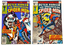 Peter Parker The Spectacular Spider-Man #7 & #8 1977 2 Comic Lot Marvel Morbius picture