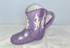 Sheffield Homes Cowboy Boot Mug or Vase Purple Cowgirl Boot Rodeo Novelty picture