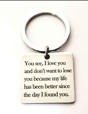Because My Life Has Been Better Since The Day I Found You Keychain  picture