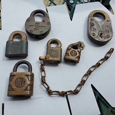 Vintage Yale Locks Brass And Other Qty 6 picture