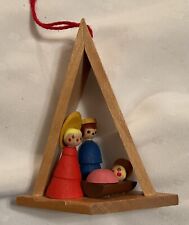 Charming Vintage STEINBACH Nativity Crèche Scene Ornament Wood German No Box picture