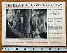 Antique 1930 Booklet The Beautiful Caverns Of Luray Virginia Shenandoah Valley picture
