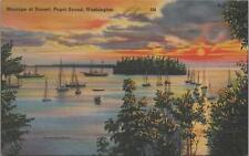 Postcard Moorage at Sunset Puget Sound Washington WA  picture