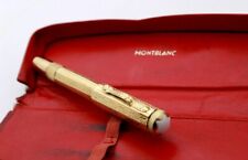 MONTBLANC No. 1-FACETED SAFETY FOUNTAIN PEN-18K GOLD Over-Pen Pouch (Rouge Noir) picture