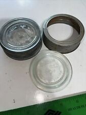 2 Improved Canadian Gem Zinc Tin Canning Jar Lids 80x26mm Glass Rings Canada picture