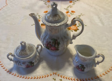 VINTAGE ROYAL VIENNA 2303 TEAPOT CREAMER SUGAR BOWL WITH LID picture
