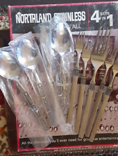 9 piece Stainless Flatware NORTHLAND mixed + Rare vintage Houston box Fork Spoon picture