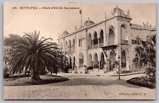 Mustapha Algeria Governors Palace Historic Downtown Streetview BW Postcard picture