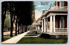 Goshen Indiana~Pillared Fifth Street Residential Homes~c1910 Postcard picture