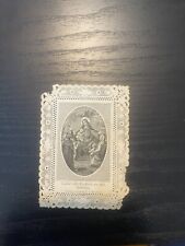 Antique Catholic Prayer Card Religious Collectible 1890's Holy Card Lace Lafset picture
