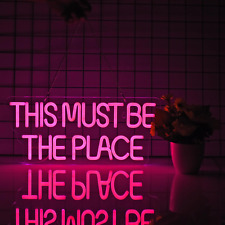 This Must Be the Place Neon Sign for Wall Décor Dimmable LED Neon Light USB Powe picture