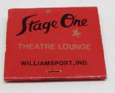 Stage One Theatre Lounge Williamsport Indiana FULL Matchbook picture
