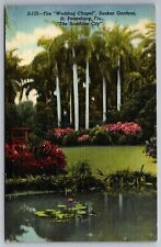 Postcard Wedding Chapel Sunken Gardens St. Petersburg Florida  Curt Teich    G 9 picture