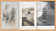 Antique RPPC Real Photo Postcards Lot of Three Baseball Players Early 1900s picture