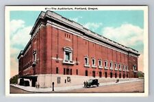 Portland OR-Oregon, The Auditorium, Antique, Vintage Souvenir Postcard picture