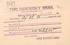 The Sandusky Bank, Sanilac Center MI 1896 picture