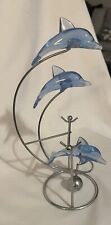 Dolphin Kinetic Art Perpetual Motion, Desk Toy or art, diving dolphins picture