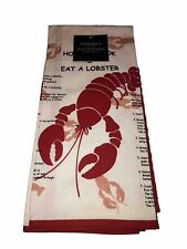 Williams 2 Sonoma Red and White Lobster Kitchen Hand Dish Towels NEW #2 picture
