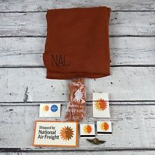 Vintage NAL National Airlines lot of items, blanket, Pin, Cards, Matches, Plane picture
