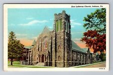 Indiana PA-Pennsylvania, Zion Lutheran Church, Antique Vintage Souvenir Postcard picture