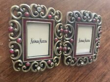 2 Jay Strongwater Neiman Marcus Mini Enamel Picture Frame Easel Napkin Clip  picture