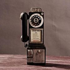 New Wall-mounted Pay Phone Model Vintage Booth Telephone Figurine Rotary Antique picture