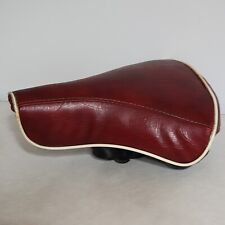 Vintage PERSONS Burgundy Vinyl/Faux Leather BICYCLE SEAT  picture