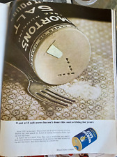 Vintage 1977 Original Ad Morton Salt With Shaker When it Rains it Shakes RARE picture