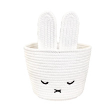 T's Factory Sleeping Miffy Rope Storage Basket With Ears White From Japan NEW picture
