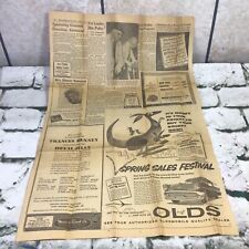 Vintage 1957 Newspaper Page Clipping Advertisements Elenor Roosevelt picture