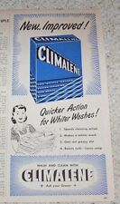 1947 vintage ad - Climalene Laundry soap detergent Blue PRINT Advertising picture