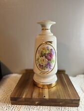 Vintage Pair Of Deena Hand Decorated 22k Gold Floral Lamp Bases- No Hardware picture