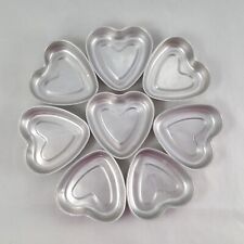 Vintage Mini Aluminum Heart Shaped Tart Tins 3.25