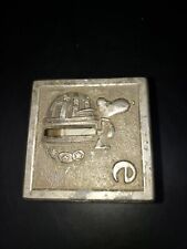 Vintage 1965 Peanuts Characters Silverplate bank ABCDE Snoopy Woodstock picture