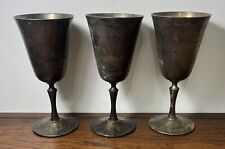 Lot Of 3 Vintage Italy Solid Brass Cups Decorative Pieces picture