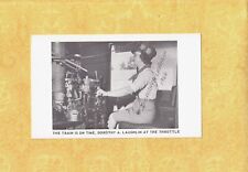 X Railroad 1966 vintage postcard DOROTHY A. LAUGHLIN woman at throttle Train picture