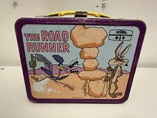 Road Runner Wile E Coyote Lunchbox Metal 1970s Warner Bros /No Thermos picture