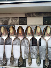Set of 6 vintage silver plated  8 inch soup spoons, ЗіШ factory, USSR 1960s picture