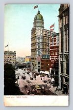 New York City NY- Park Row, Advertisement, Antique, Vintage Souvenir Postcard picture
