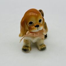Vintage Big Eyed Doggy Figurine With Bow picture