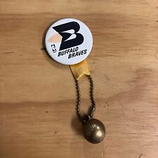 Vintage Buffalo Braves Button Pin w/ Ball Keychain picture
