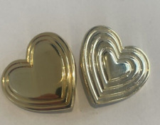 2 Vintage Variety Club gold coloured Heart badge brooch lapel pin. picture