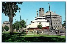 c1960's Freighter Sparrows World Famous Soo Lock Sault Ste. Marie MI Postcard picture