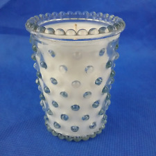 Hobnob Nail Candle Clear Glass All Over Pattern  Fragrance Scent White picture