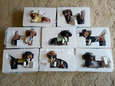 Furs 'N Spurs Dachshund Cowboys Collection lot of 8 Hamilton Collection 2016 picture